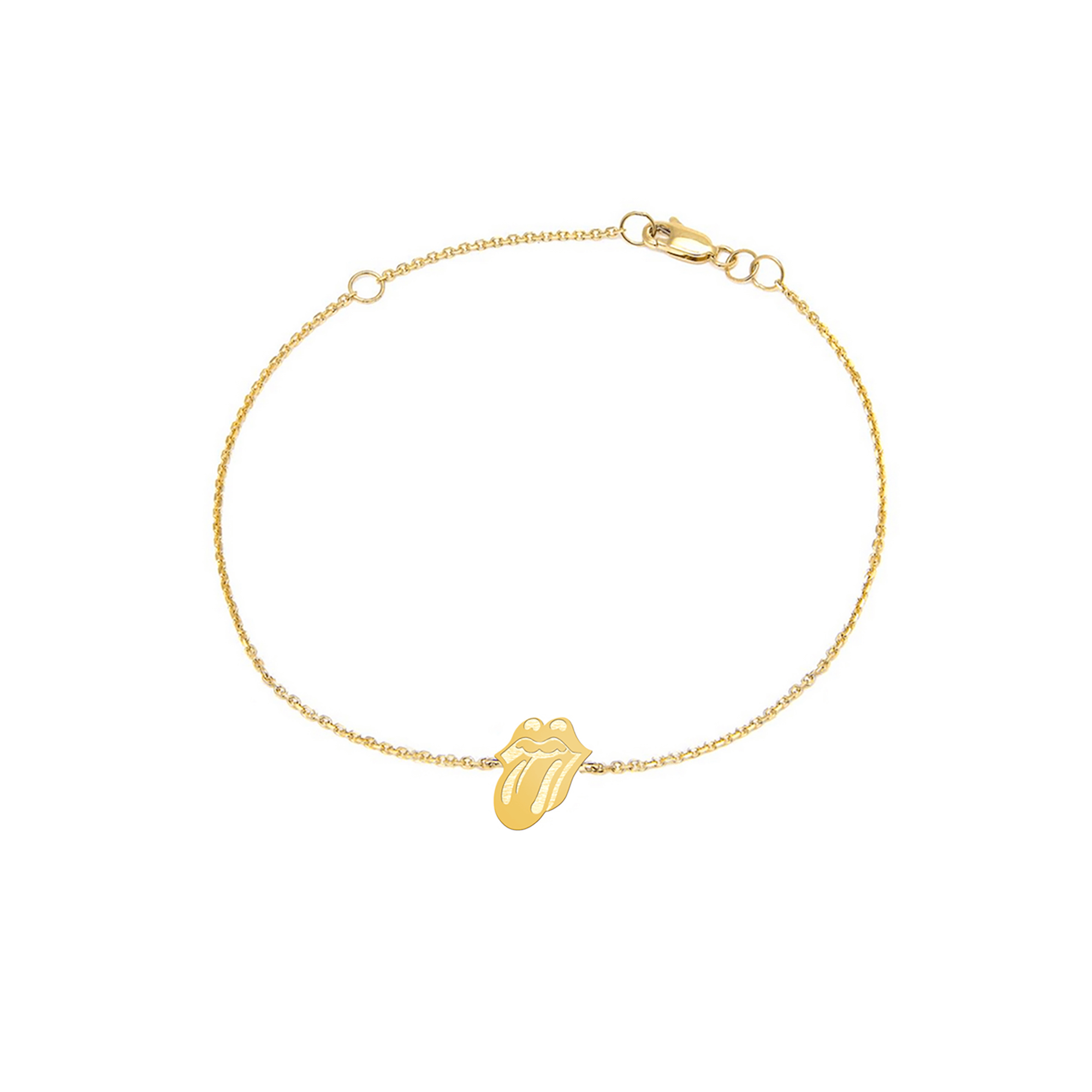 The Rolling Stones Gold Classic Tongue Armband 186706