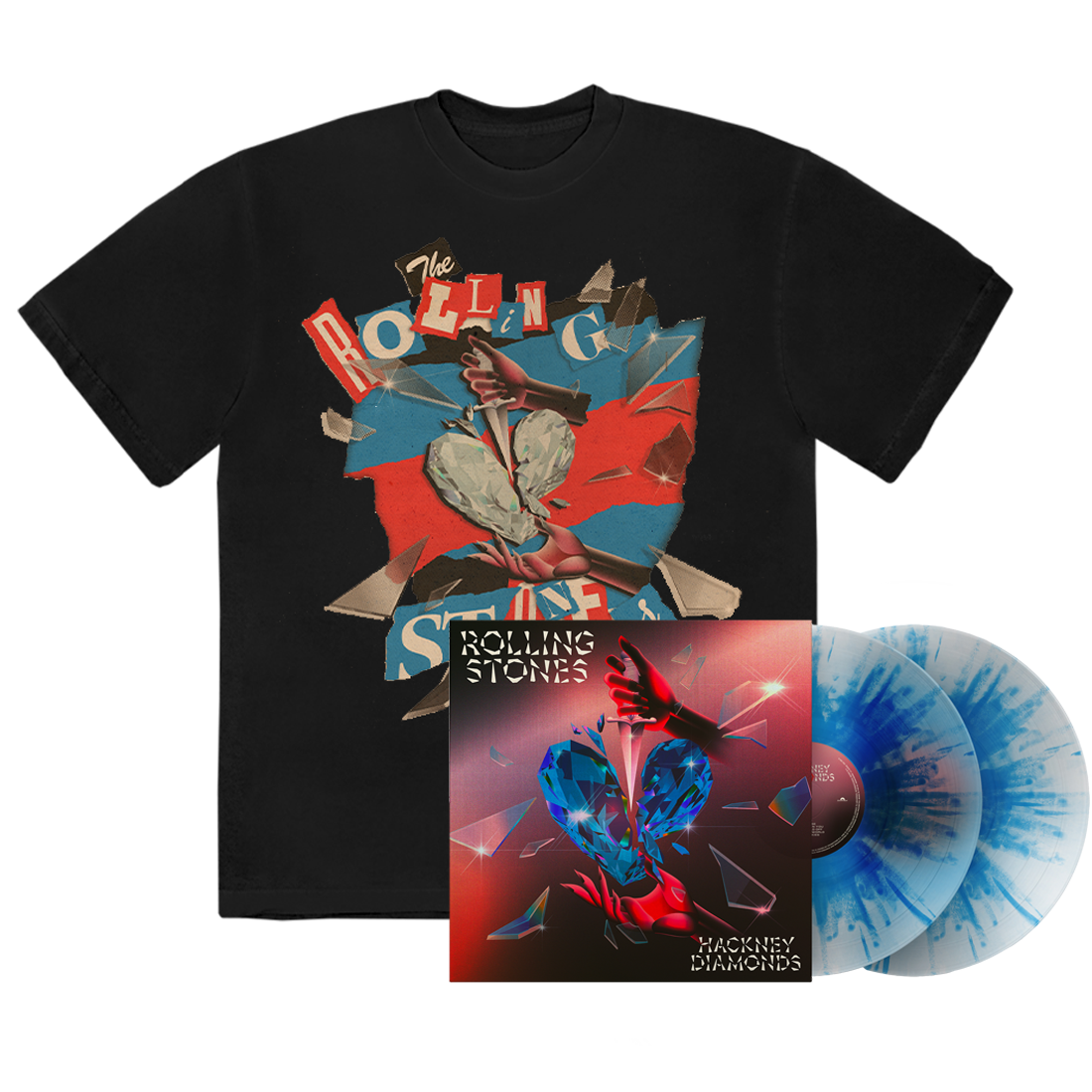 The Rolling Stones Hackney Diamonds 2LP + Setlist T-Shirt 378343