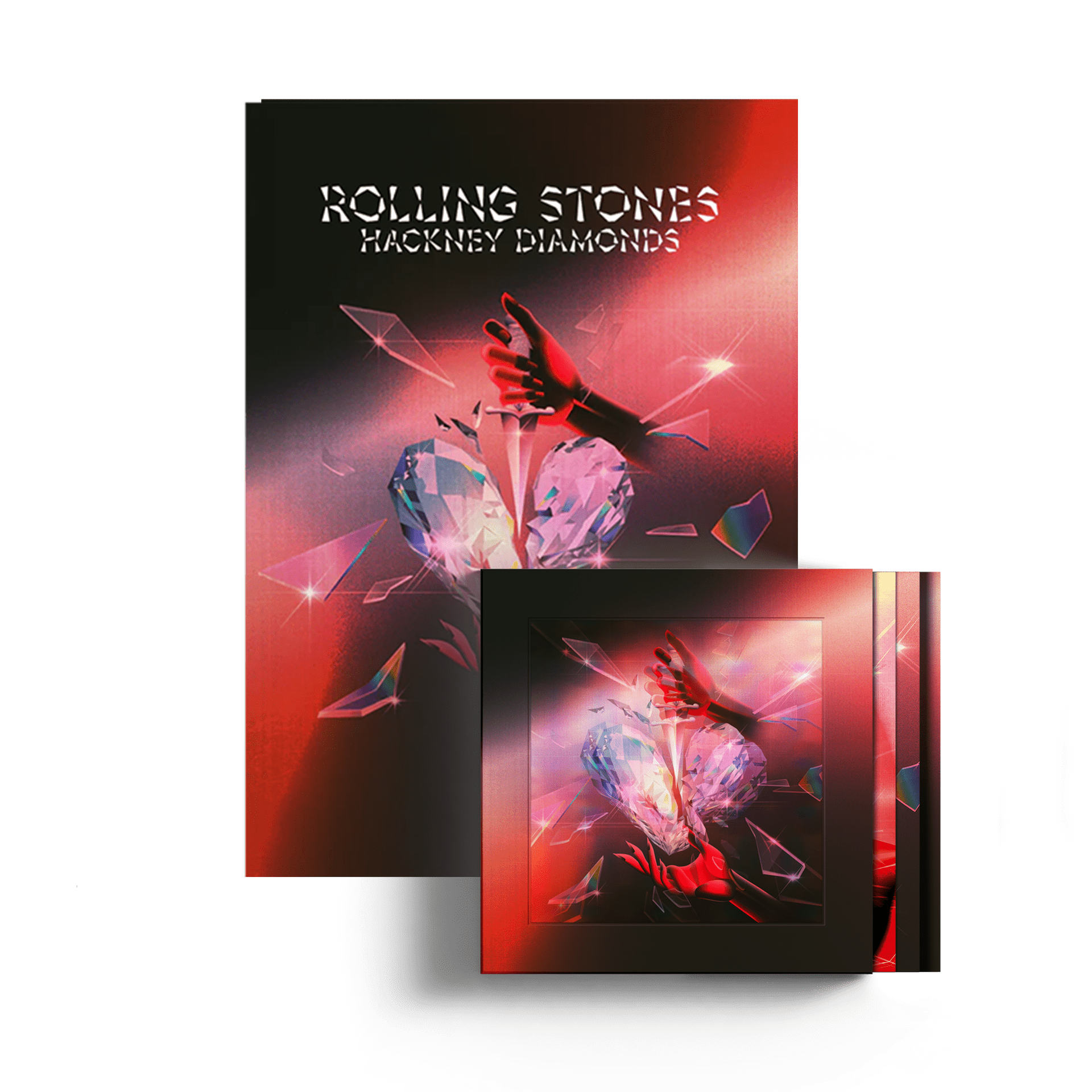 The Rolling Stones Hackney Diamonds  CD & Blu Ray Box Set + Hackney Diamonds Lithograph Bundle 323962
