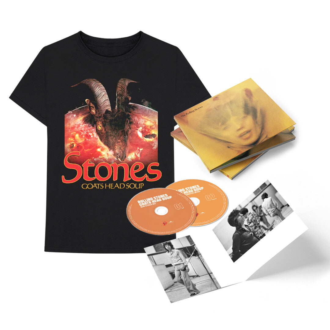 The Rolling Stones Goats Head Soup (2020 Deluxe CD + "Goat Head" T-Shirt) CD Bundle 186440