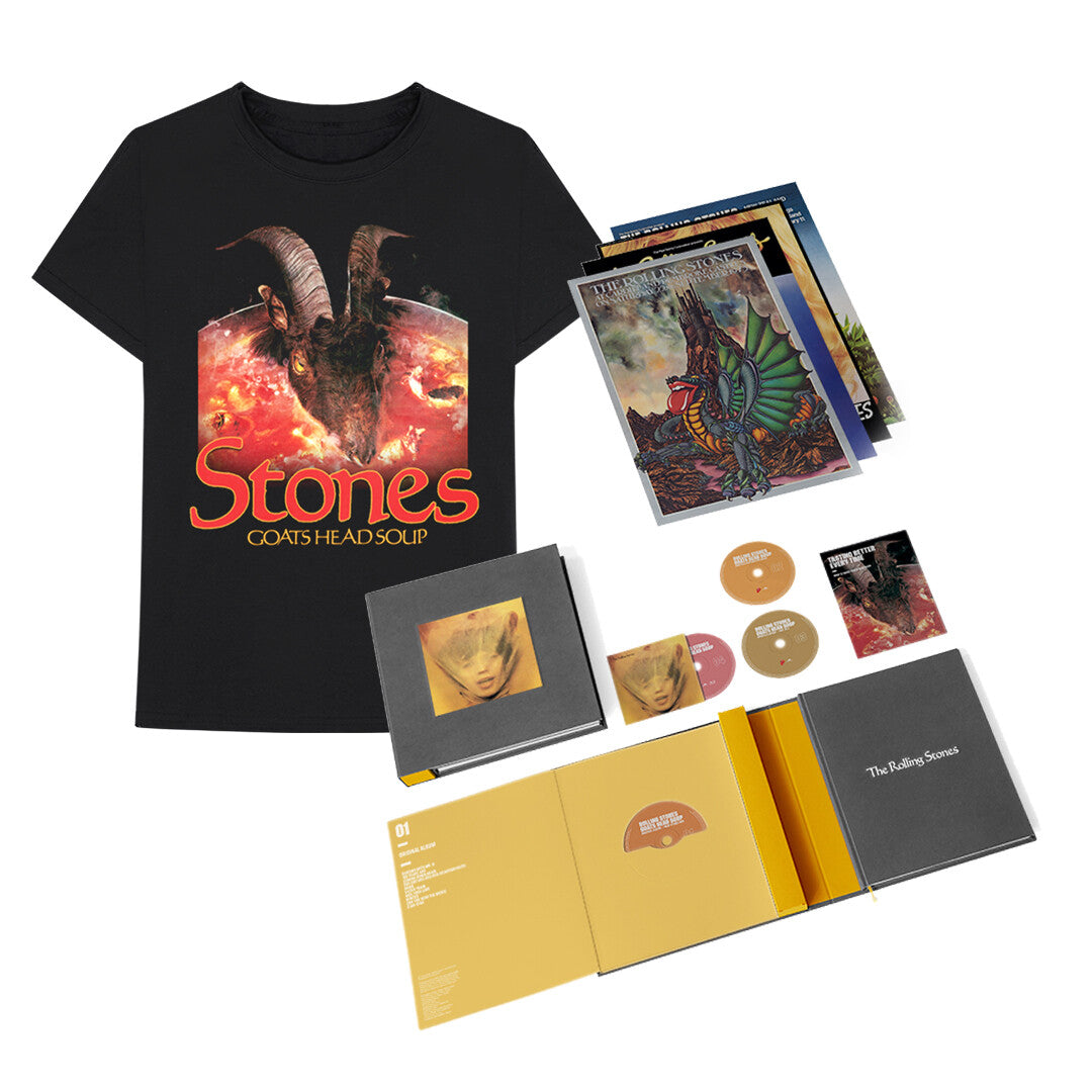 The Rolling Stones Goats Head Soup (2020 Super Deluxe Box Set + "Goat Head" Tee) CD Bundle 186510
