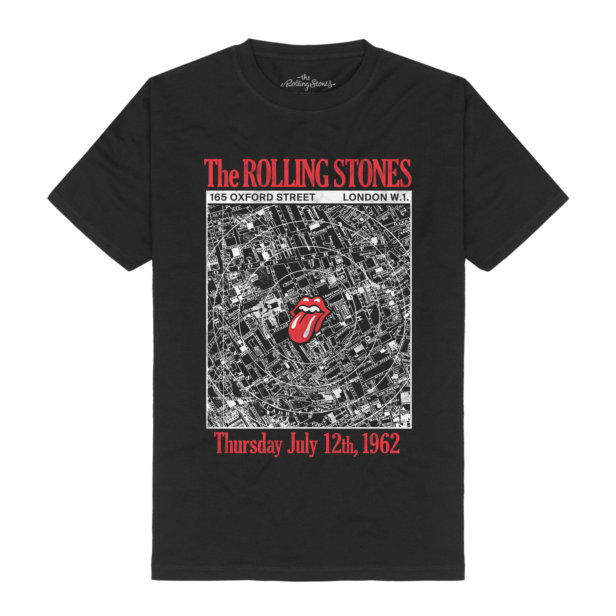 The Rolling Stones Marquee Club Anniversary Map T-Shirt 327280
