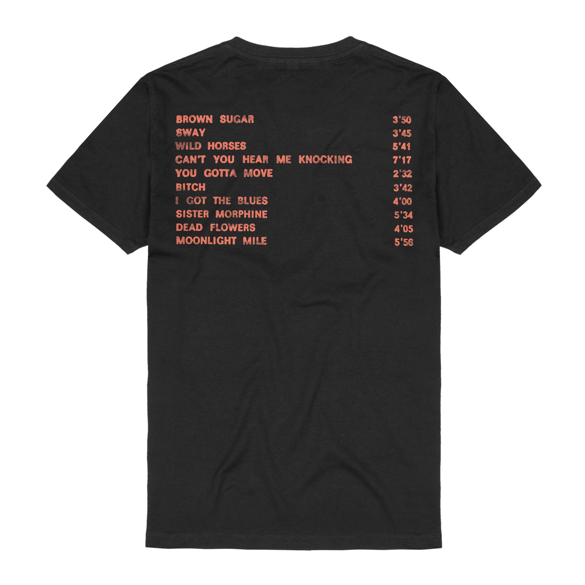 The Rolling Stones Sticky Fingers Tracklist T-Shirt 316808
